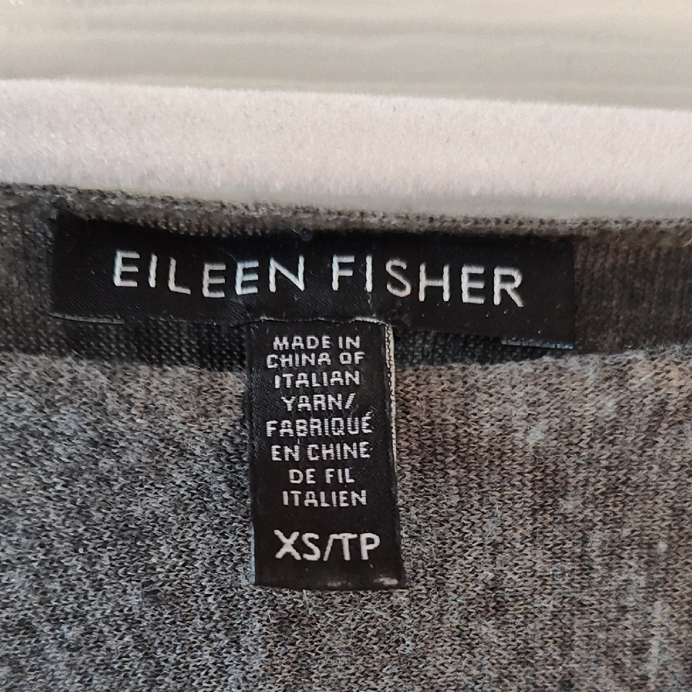 Eileen Fisher Charcoal Crewneck Sweater - Picture 2 of 5